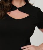 Black Cutout Cotton Top