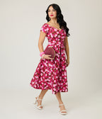 Dolly & Dotty Lily Pink Rose Garden Swing Dress