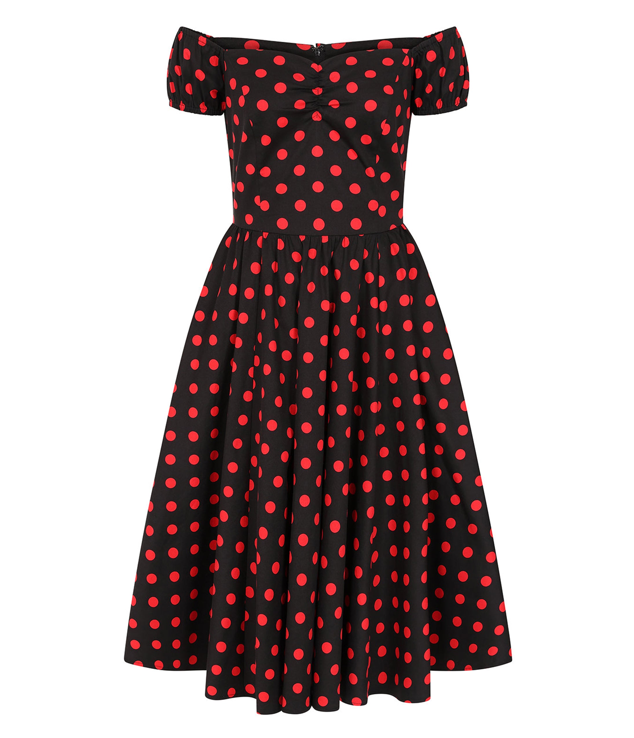 Banned Black & Red Polka Dot Marilyn Swing Dress