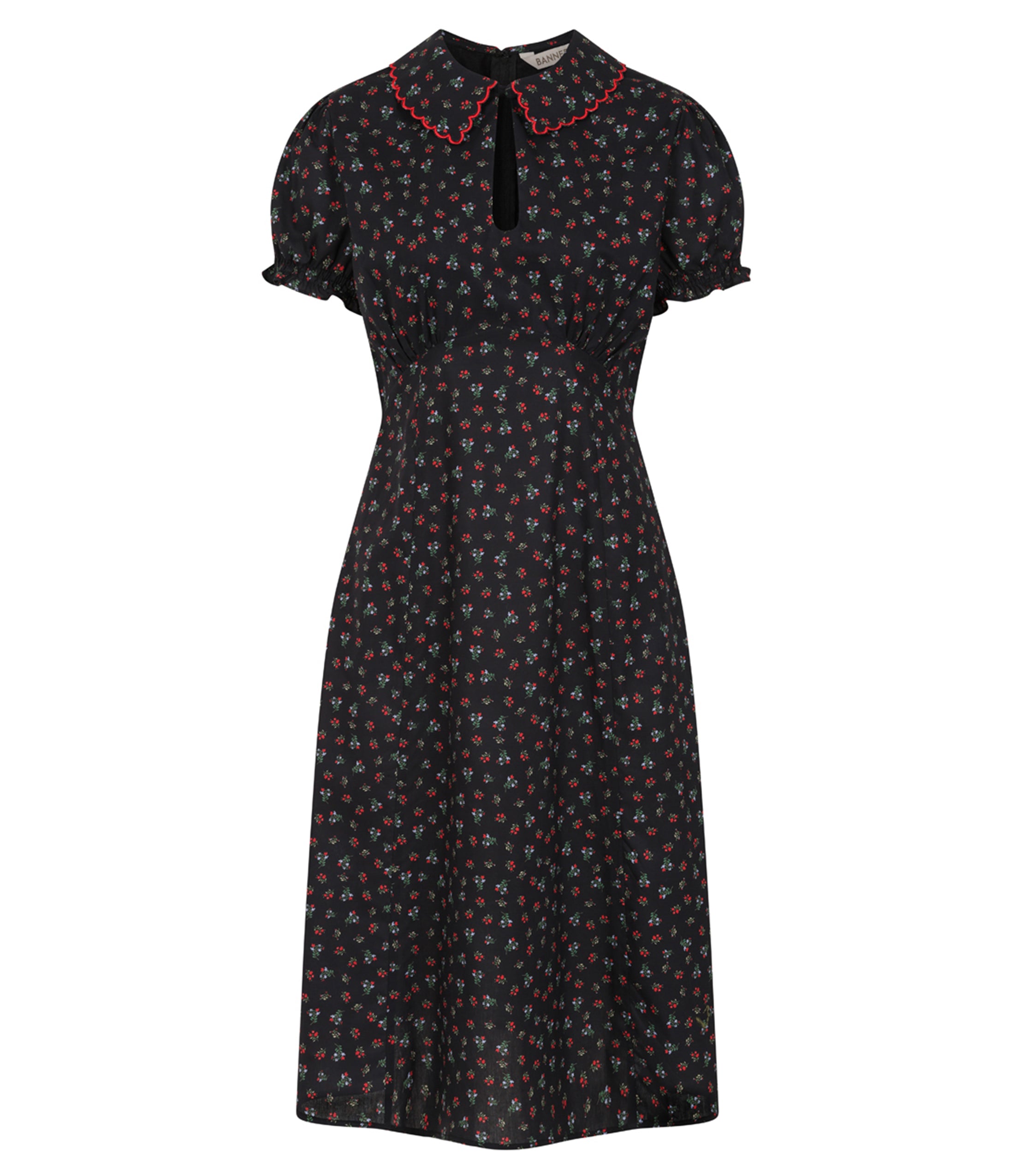 Banned Retro Black Floral June Swing Dress