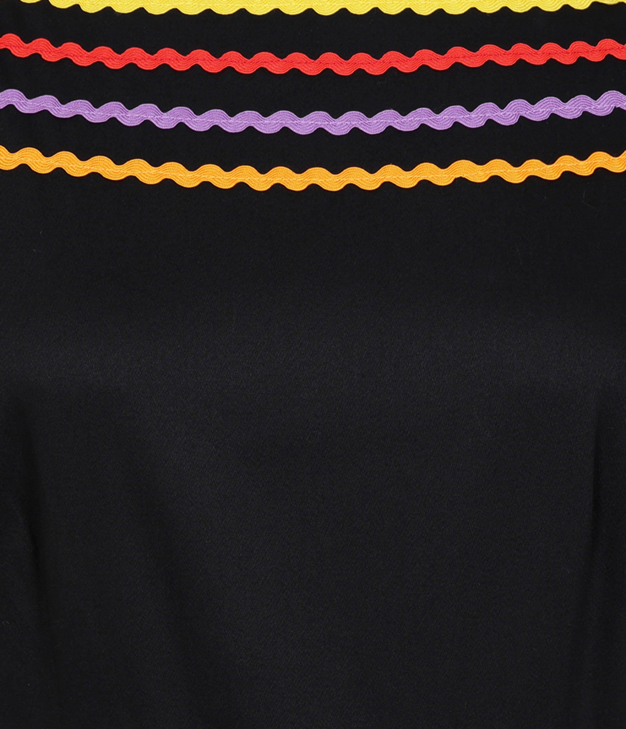 Banned Black & Rainbow Carmen Cotton Swing Dress