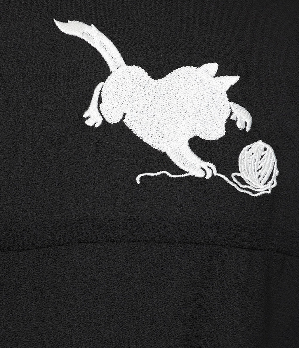 Banned Black & White Cat Sophie Blouse