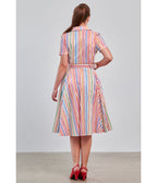 Banned Rainbow Stripe Swing Dress