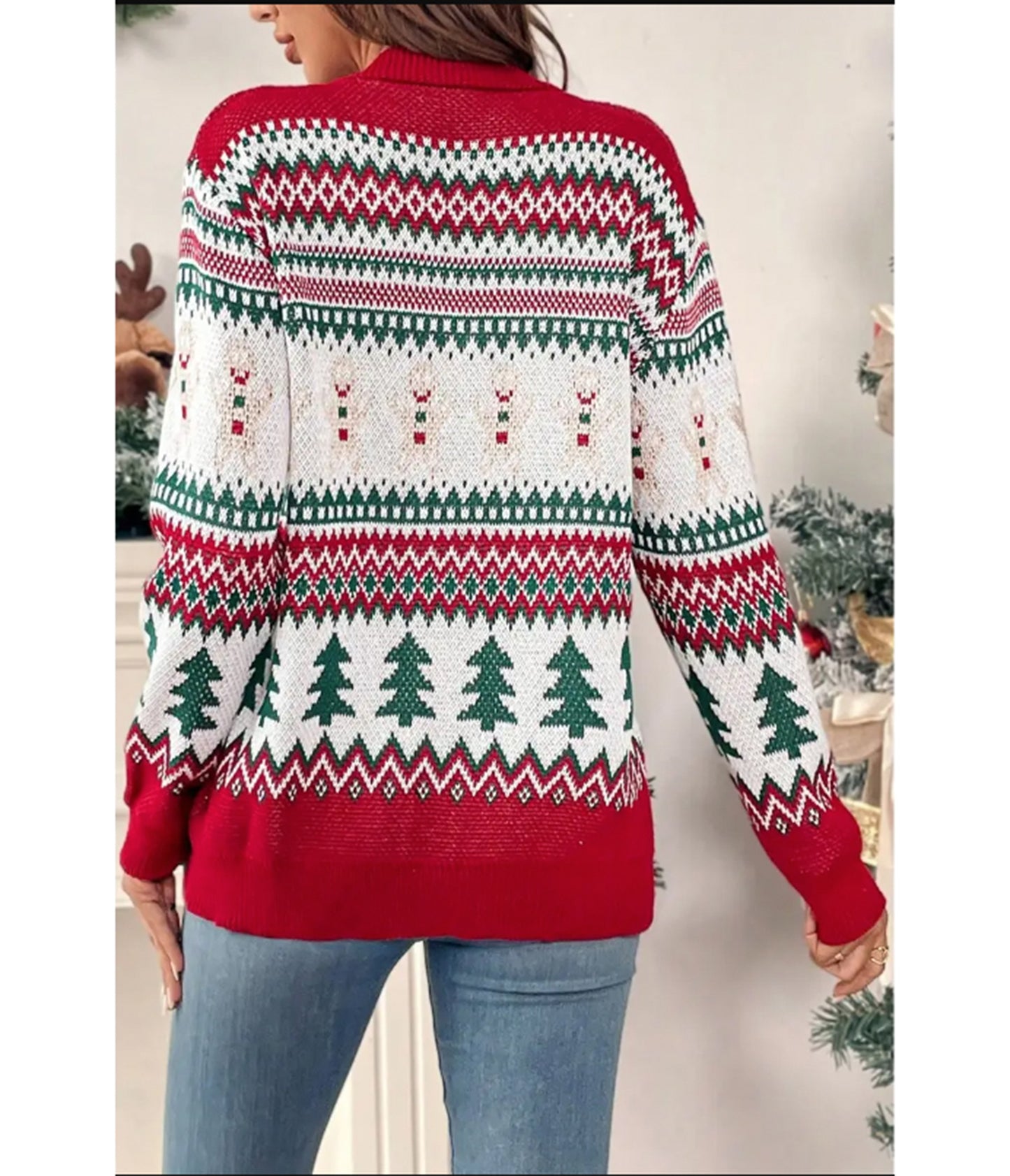 Holiday Gingerbread Man Fair Isle Cardigan