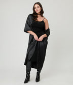 Black Satin Kimono