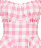 Hell Bunny Pink Gingham Swing Dress
