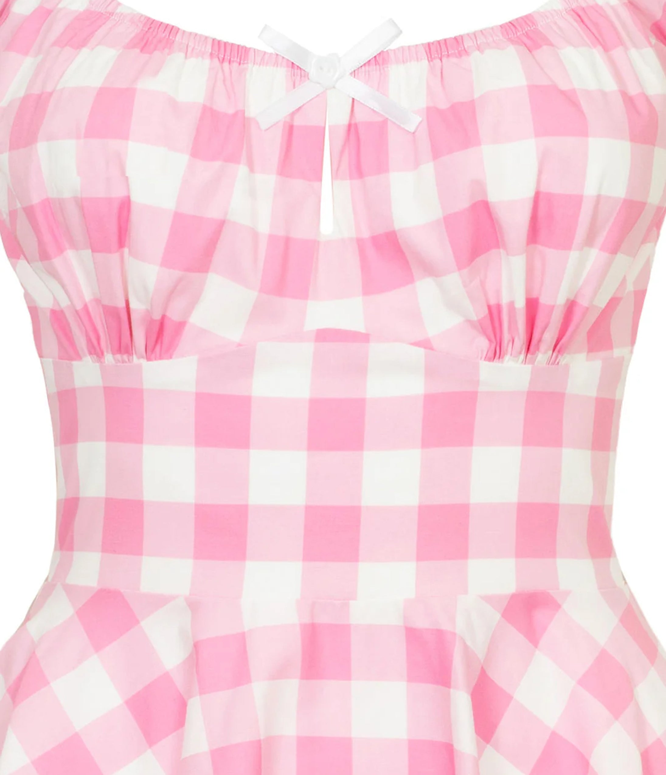 Hell Bunny Pink Gingham Swing Dress
