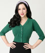 1950s Forest Green Cardigan
