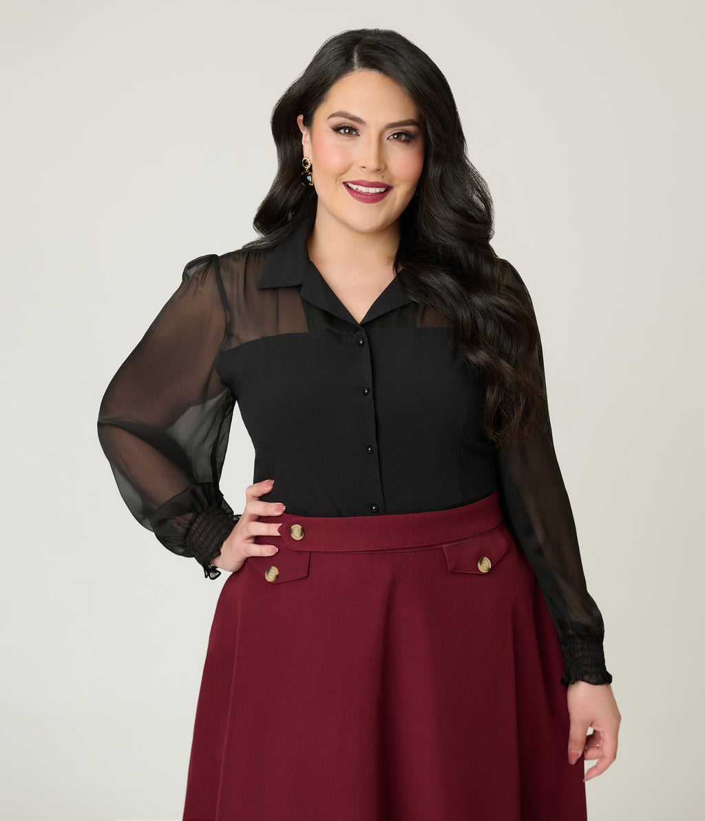 Banned Plus Size Black Bonnie Blouse