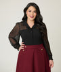 Banned Plus Size Black Bonnie Blouse
