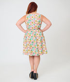Retrolicious Plus Size Tropical Print Elizabeth Dress