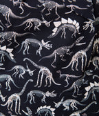 Retrolicious Black Dinosaur Bones Cotton Bow Blouse
