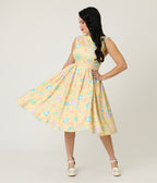 Preorder- Disney Mickey & Friends Collection by Unique Vintage Yellow & Easter Egg Livvie Swing Dress