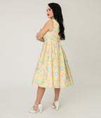 Preorder- Disney Mickey & Friends Collection by Unique Vintage Yellow & Easter Egg Livvie Swing Dress