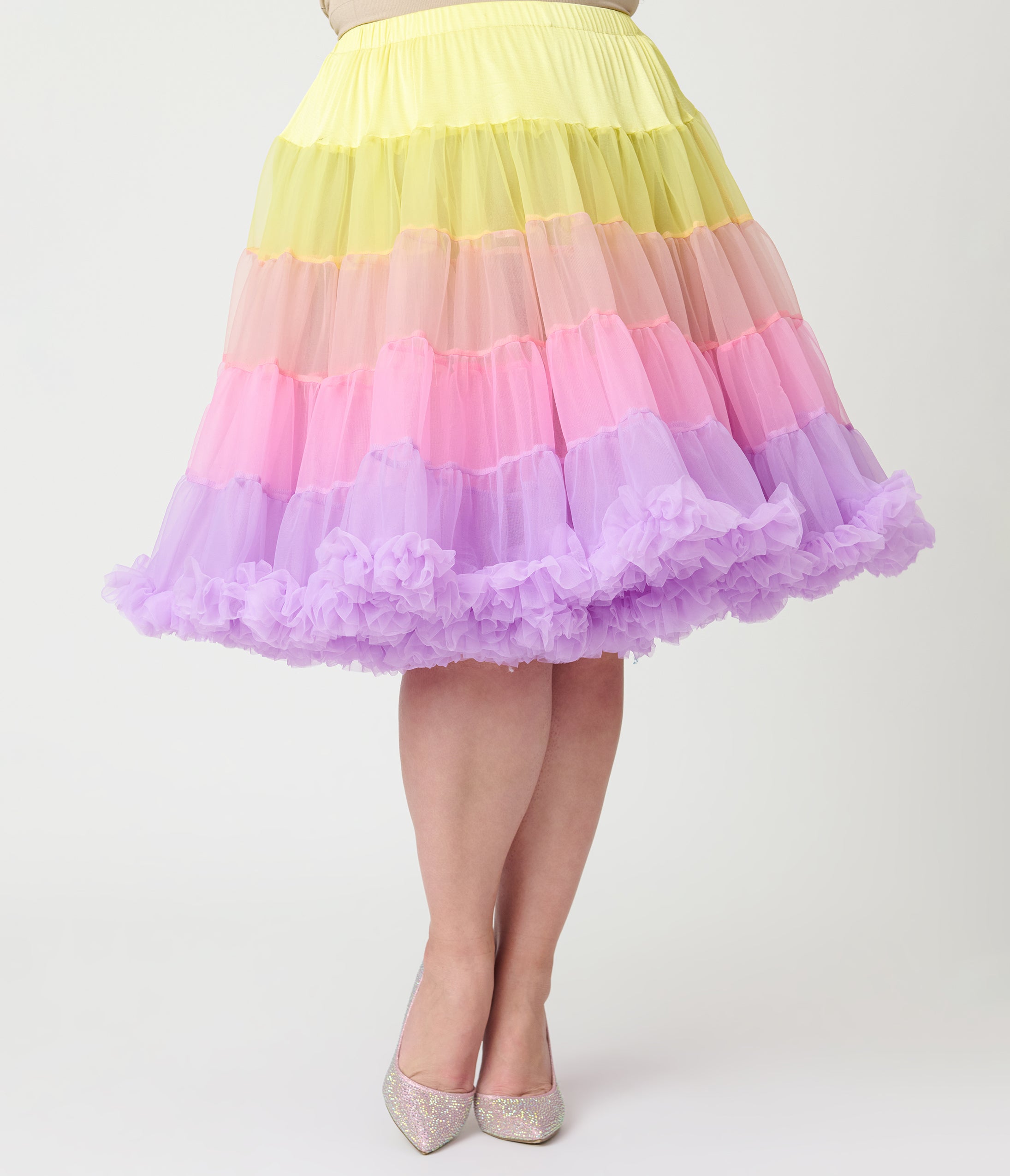 Preorder- Unique Vintage Sunset Ombre Ruffled Petticoat Crinoline