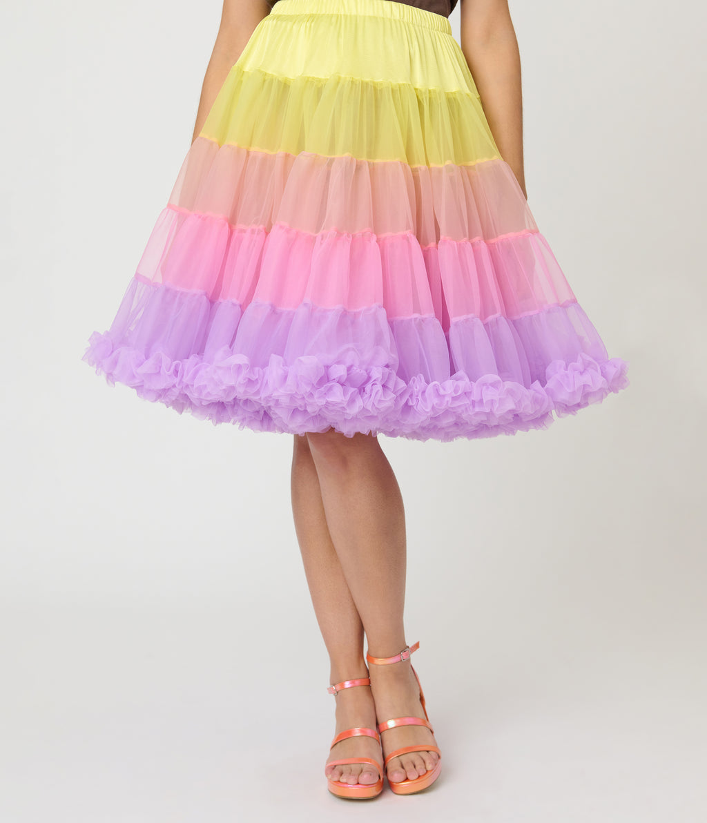 Preorder- Unique Vintage Sunset Ombre Ruffled Petticoat Crinoline