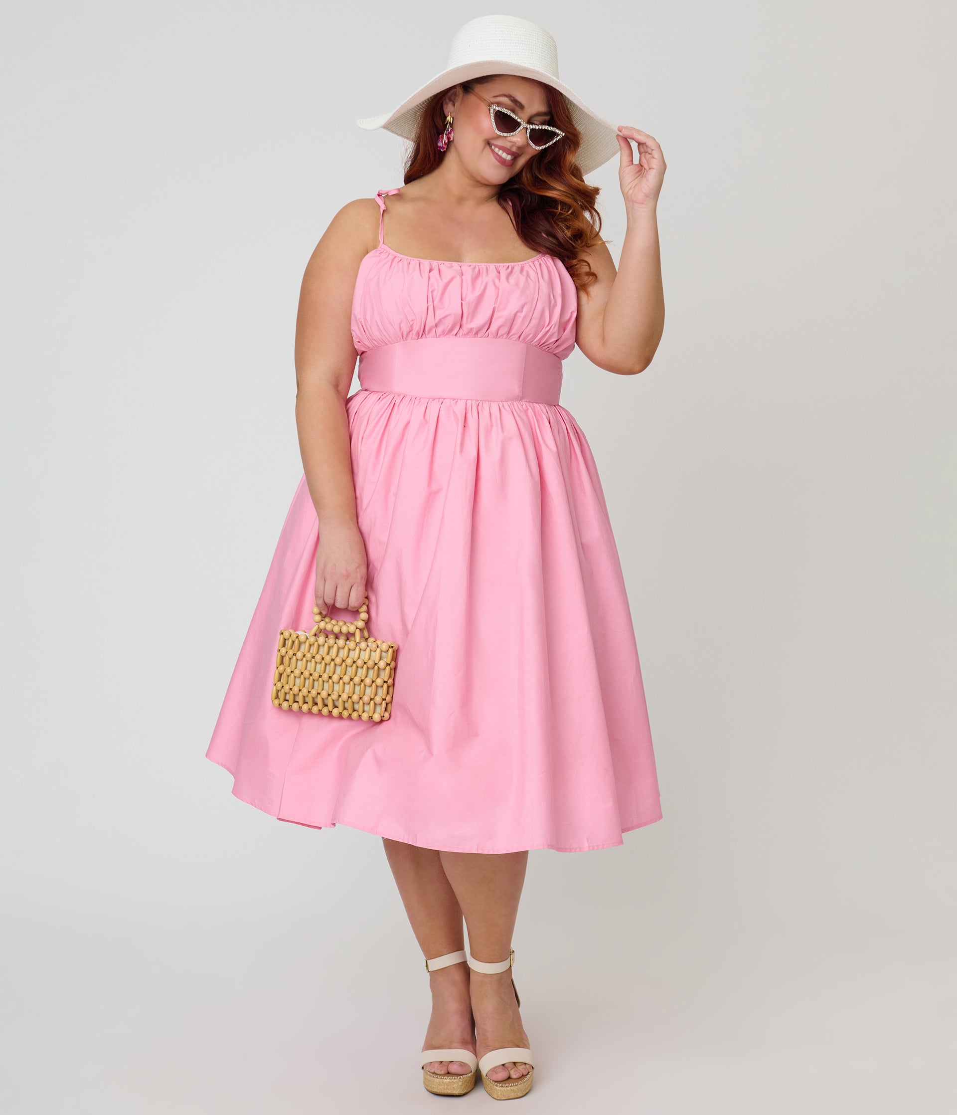 plus one pink dress Final Sale Plus Size One Shoulder Mesh Dress in Pink
