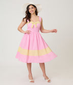 Barbie™ x Unique Vintage Picnic Pretty Gingham Swing Dress