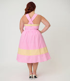 Barbie™ x Unique Vintage Plus Size Picnic Pretty Gingham Swing Dress