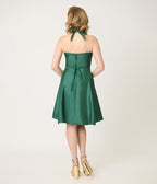 Heart of Haute Green Halter Sweetie Swing Dress
