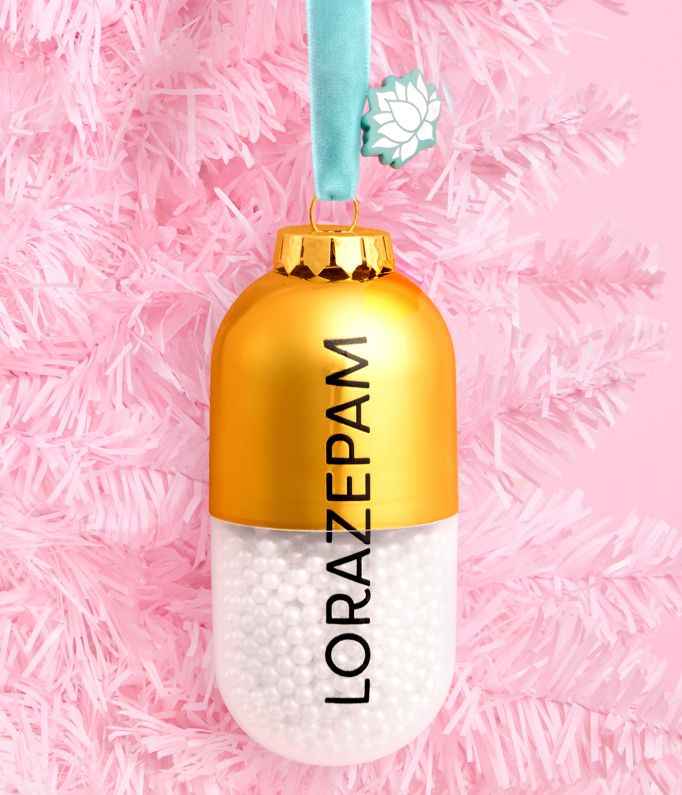 Lorazepam White Lotus Ornament