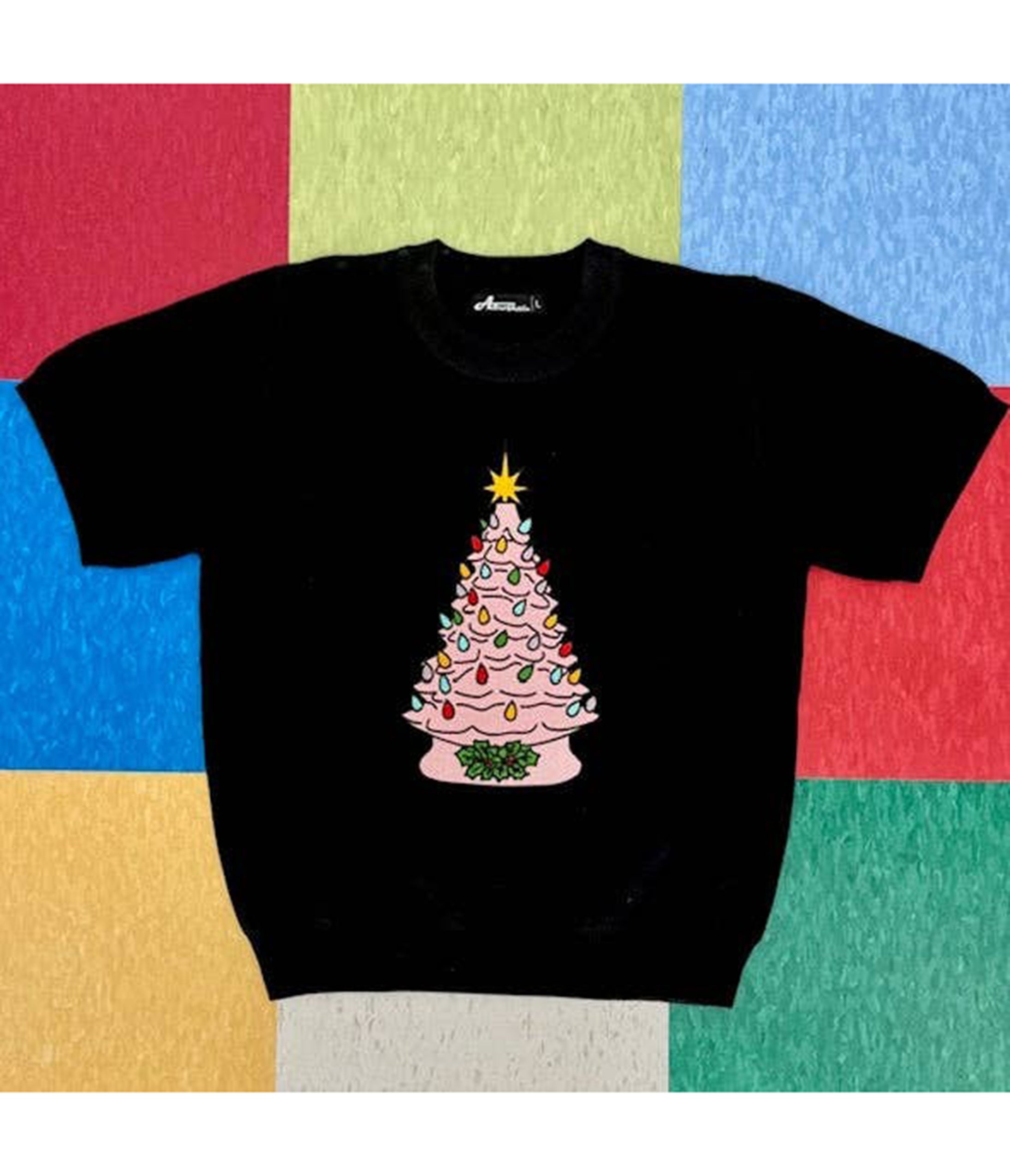 Black & Pink Kitschmas Tree Sweater