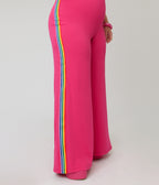 Smak Parlour Plus Size Hot Pink Rainbow Stripe Glamour Goddess Jumpsuit