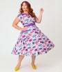 Disney Alice In Wonderland Collection By Unique Vintage Plus Size Wonderland Map Hedda Swing Dress