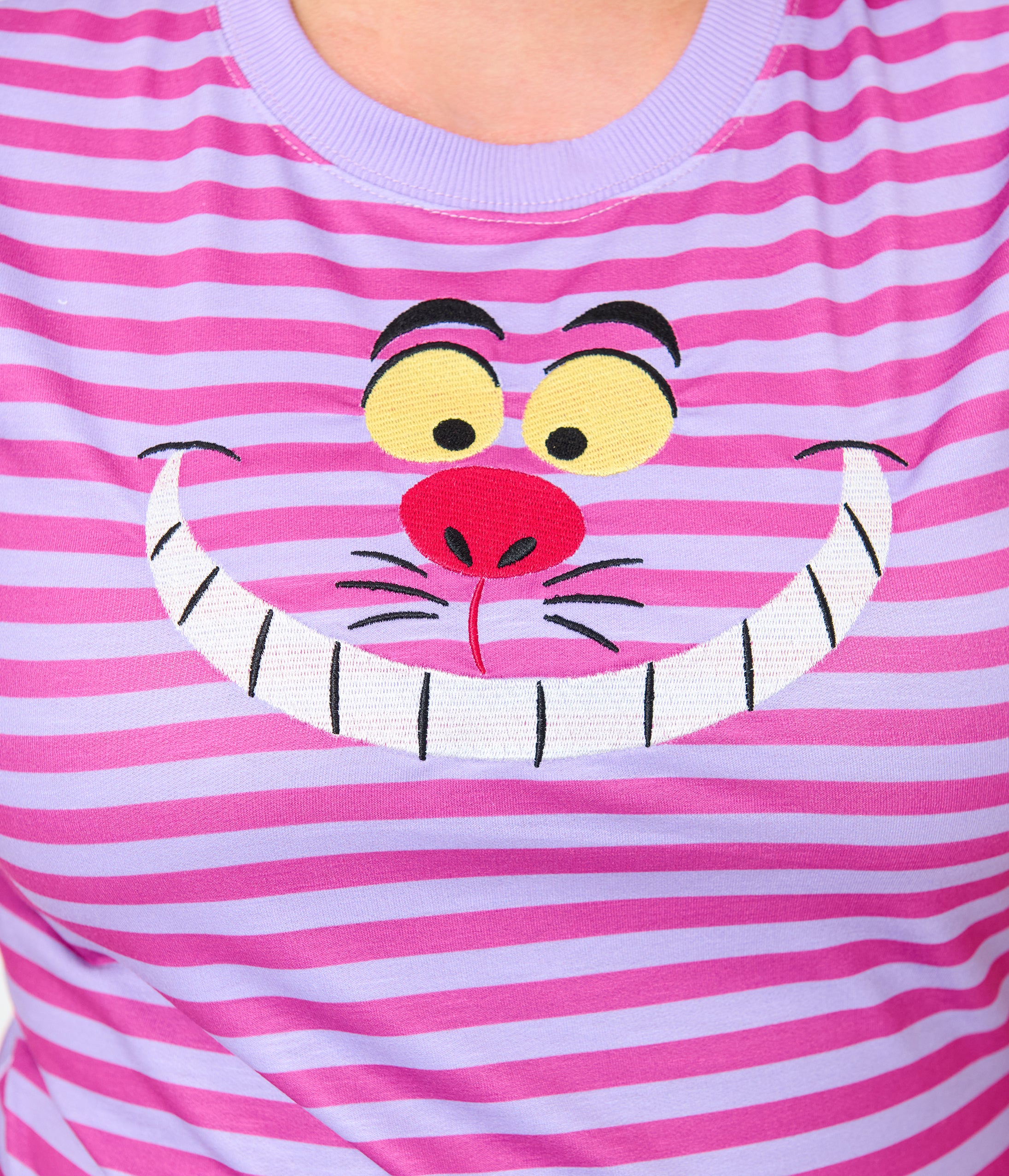 Disney Alice In Wonderland Collection By Unique Vintage Plus Size Cheshire Cat Back to Basics Top