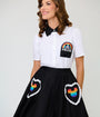 Disney Pride Collection by Unique Vintage Black & Mickey Heart Pocket Sally Swing Skirt