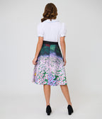 Disney Alice In Wonderland Collection By Unique Vintage Alice In Daisies Vivian Swing Skirt