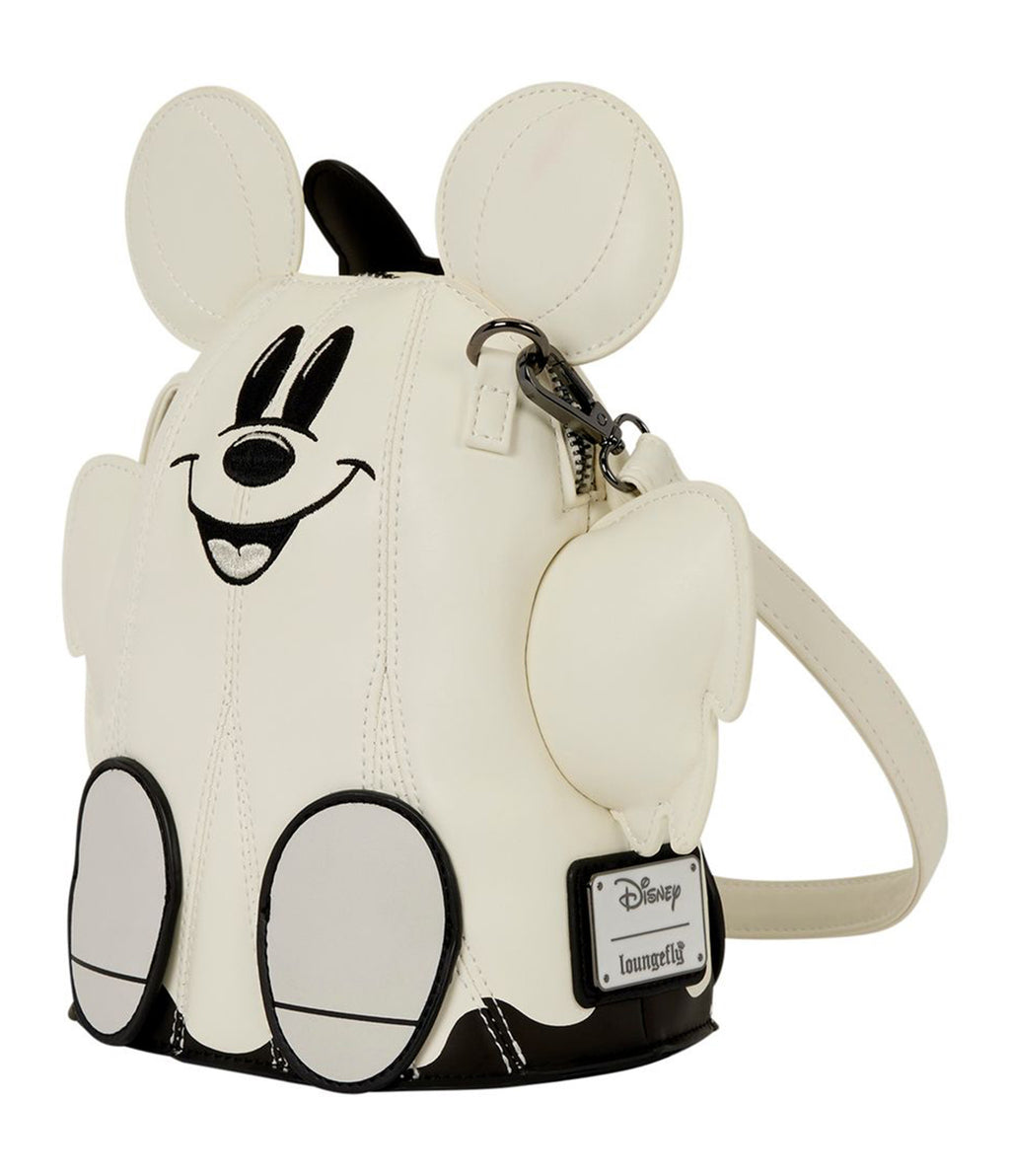 Loungefly Disney Mickey & Minnie Mouse Glow in the Dark Ghost Crossbody Bag