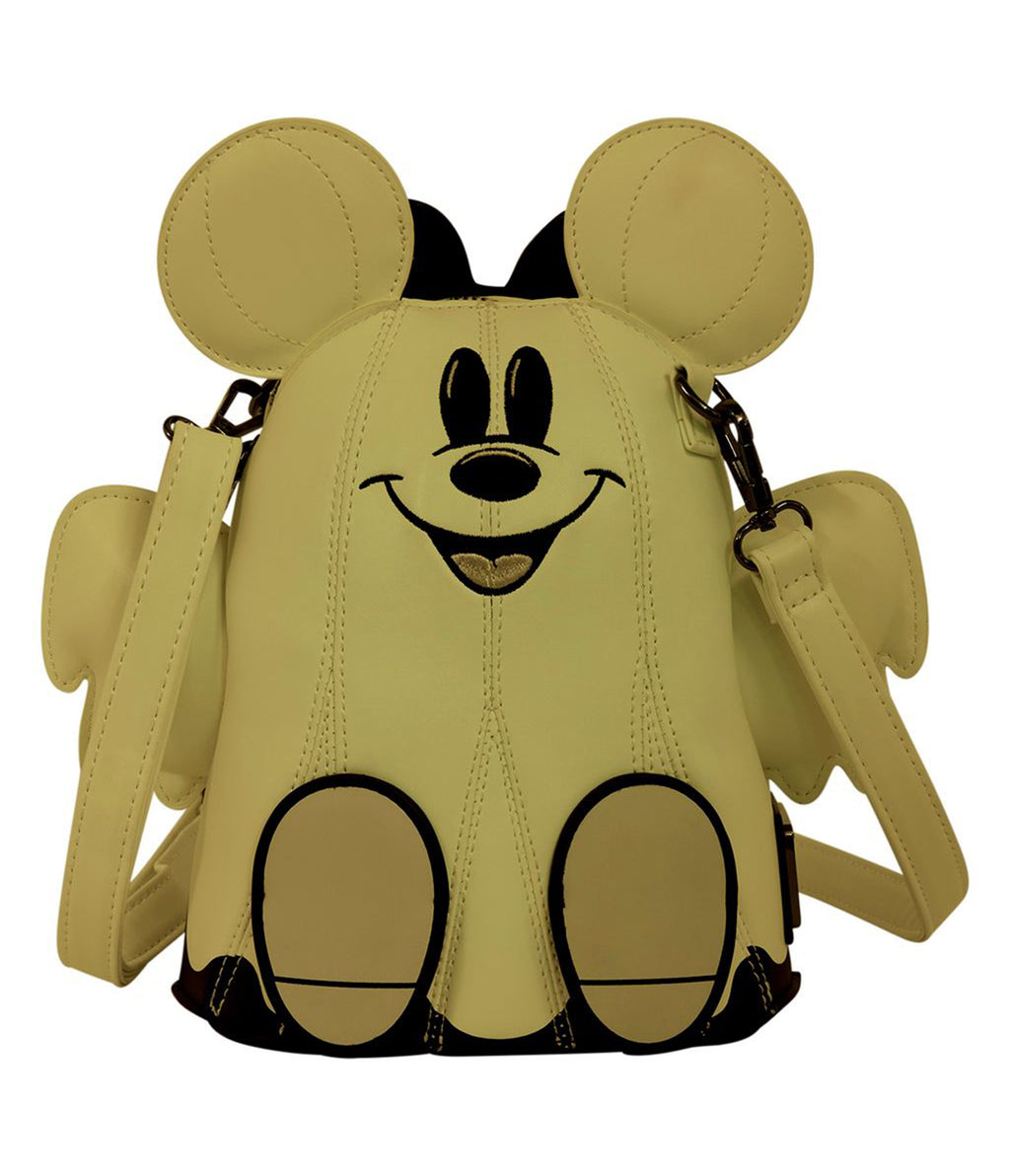Loungefly Disney Mickey & Minnie Mouse Glow in the Dark Ghost Crossbody Bag