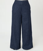 Navy Pin Stripe Pants