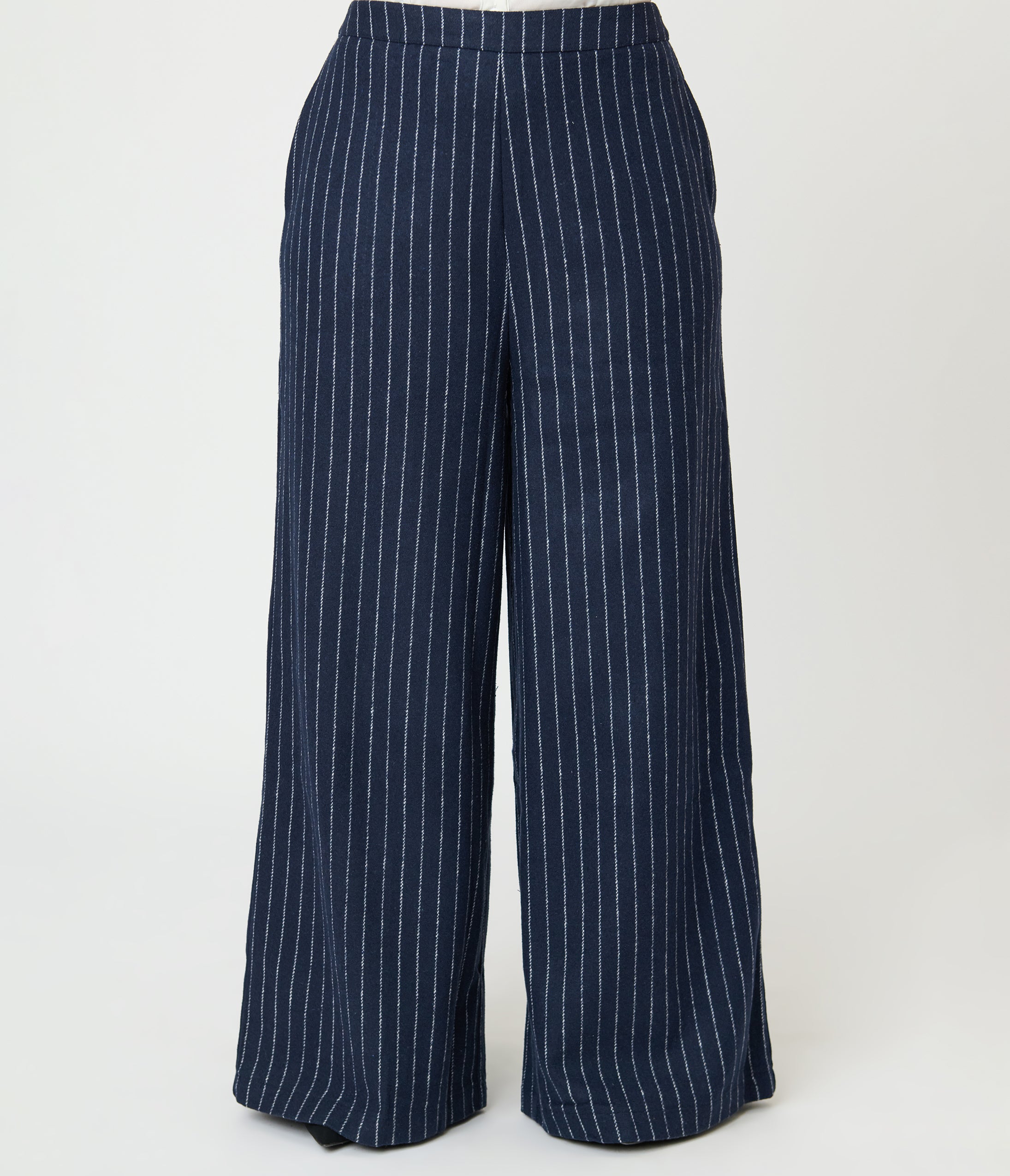 Navy Pin Stripe Pants