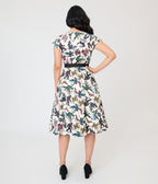 Unique Vintage Cryptid Print Hedda Swing Dress