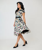 Unique Vintage Cryptid Print Hedda Swing Dress