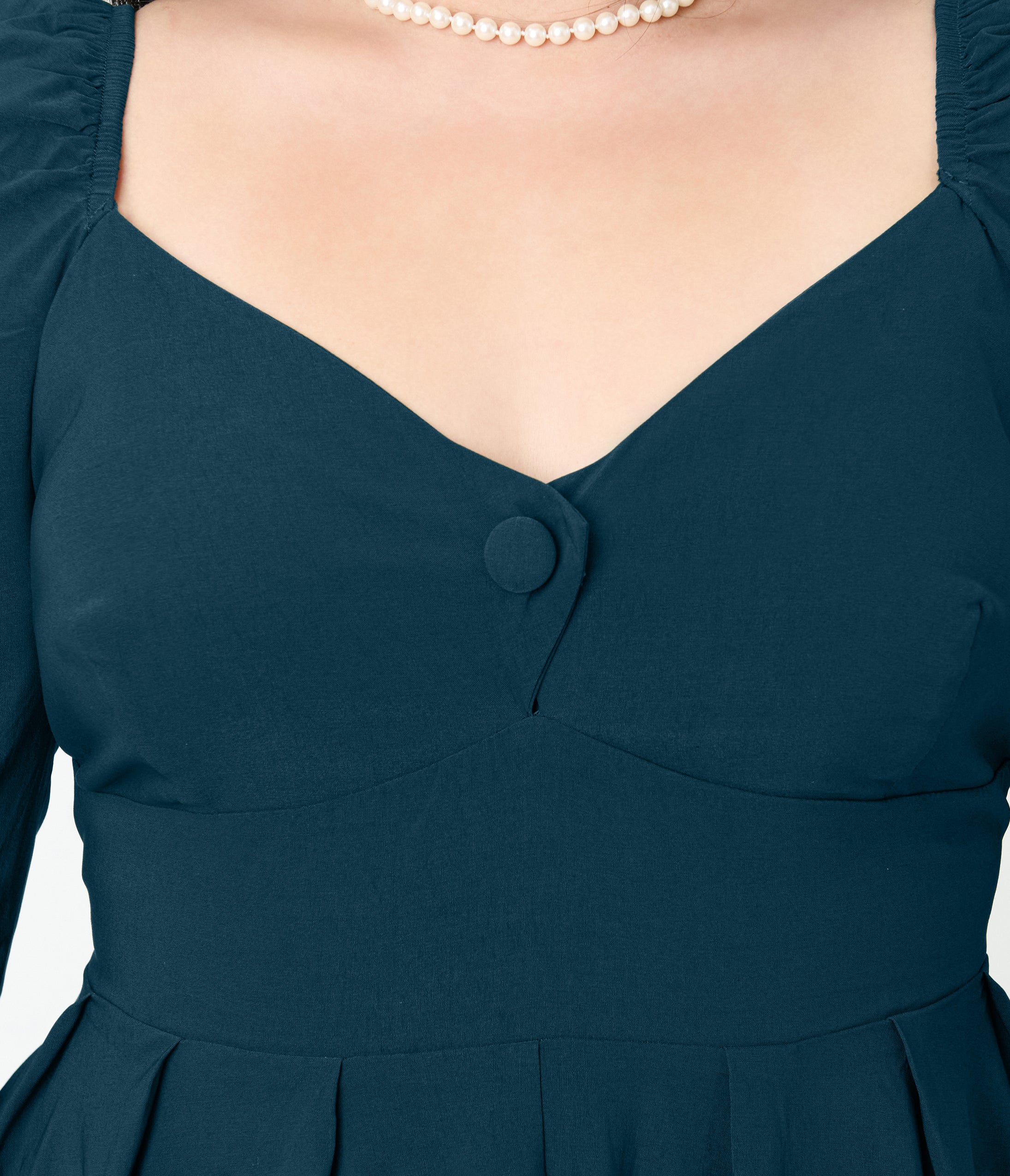 Unique Vintage Plus Size Teal Lamar Swing Dress