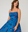Unique Vintage Blue Sea Creatures Sleeveless Swing Dress