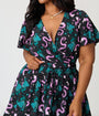 Unique Vintage Plus Size Black Dragon Print Dottie Crop Top