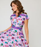 Disney Alice In Wonderland Collection By Unique Vintage Wonderland Map Hedda Swing Dress