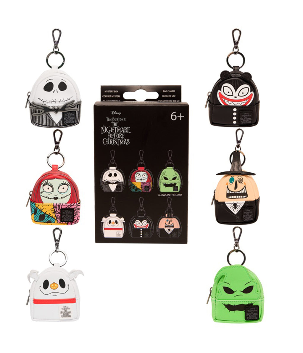 Loungefly The Nightmare Before Christmas Cosplay Mystery Mini Backpack Keychain Charm