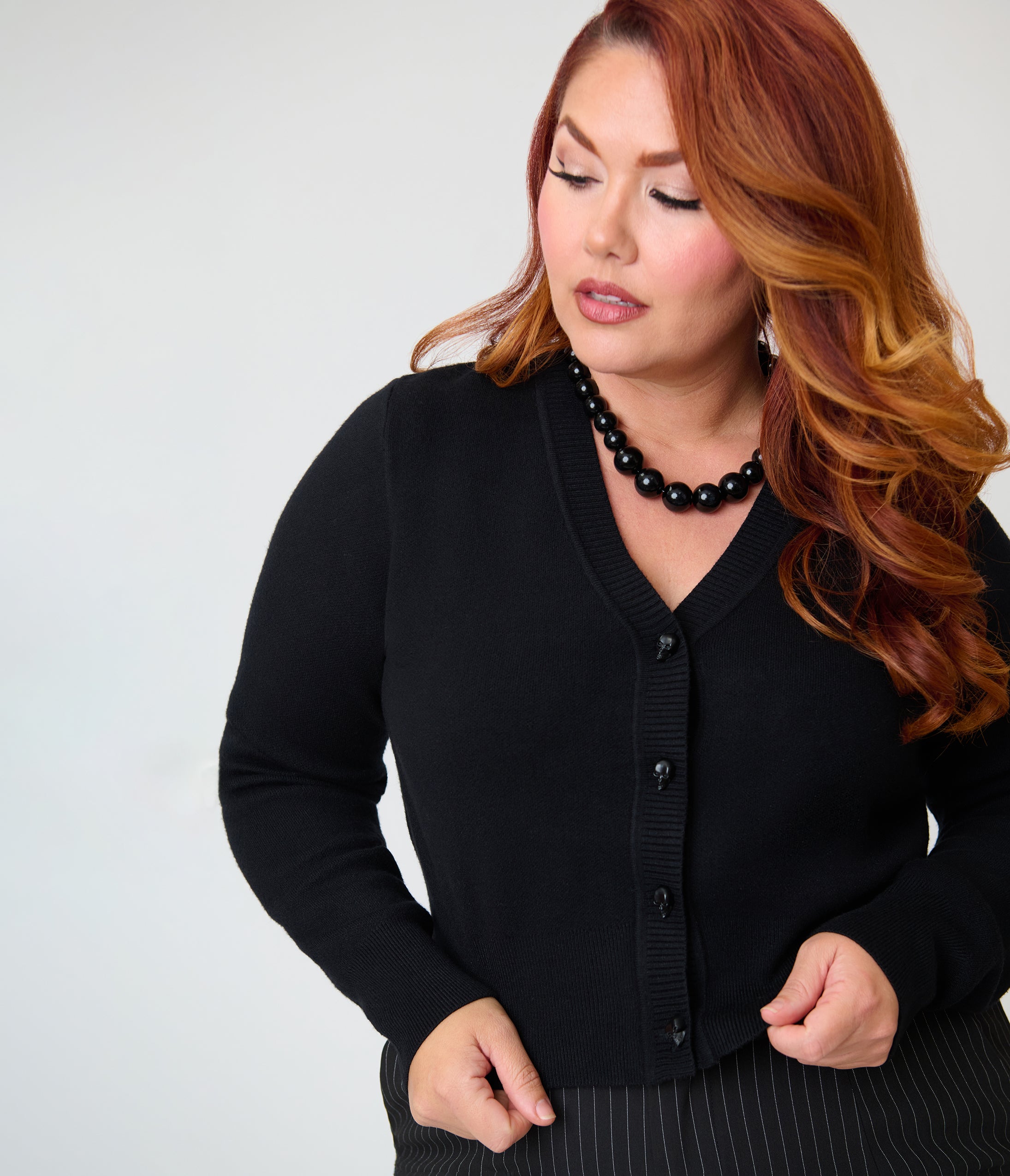 Kill Star Plus Size Black Lanas Eclipse Cropped Cardigan