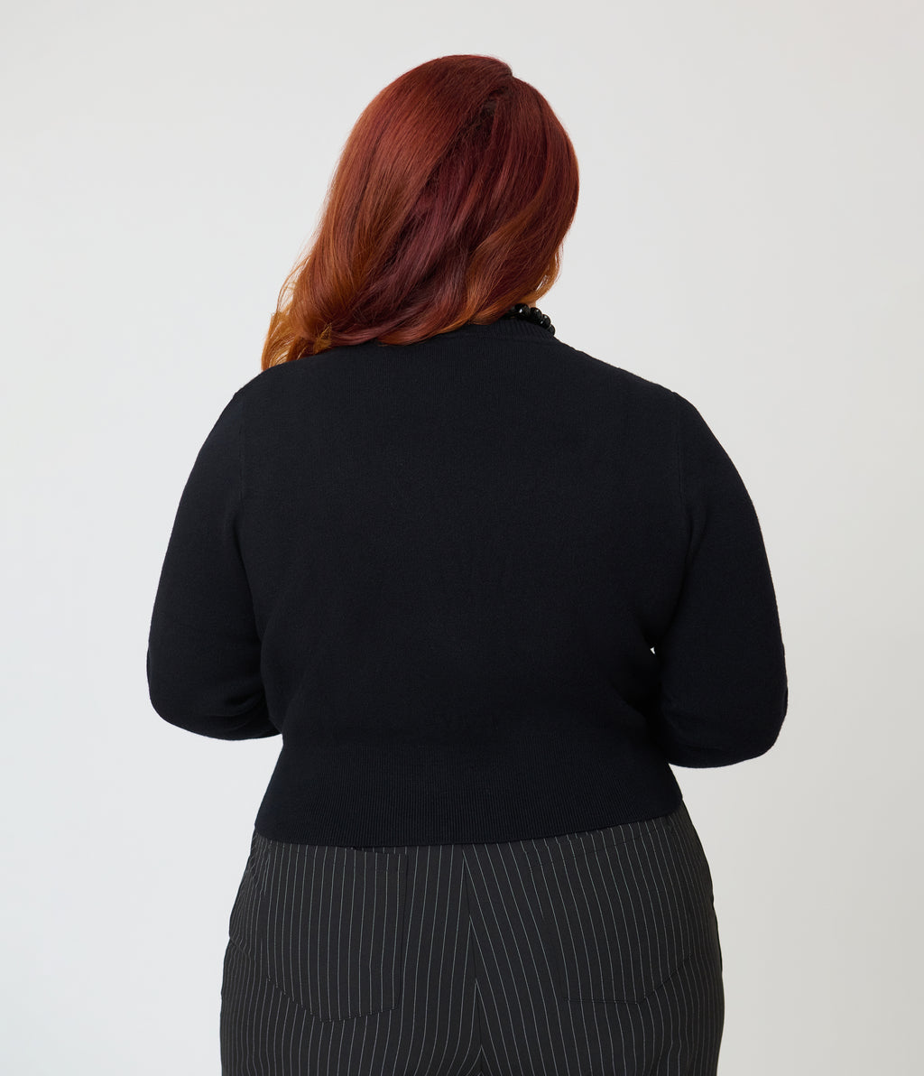 Kill Star Plus Size Black Lanas Eclipse Cropped Cardigan