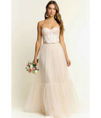 Cream Sweetheart Corset Tulle Maxi Dress