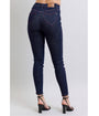 Dark Blue Denim Heart Pocket Skinny Jeans