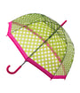 Green & Pink Polka Dot Dome Umbrella