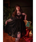 Wax Poetic Black Lace Mourning Glory Babydoll Dress & Shorts Set