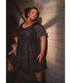 Wax Poetic Black Lace Mourning Glory Babydoll Dress & Shorts Set