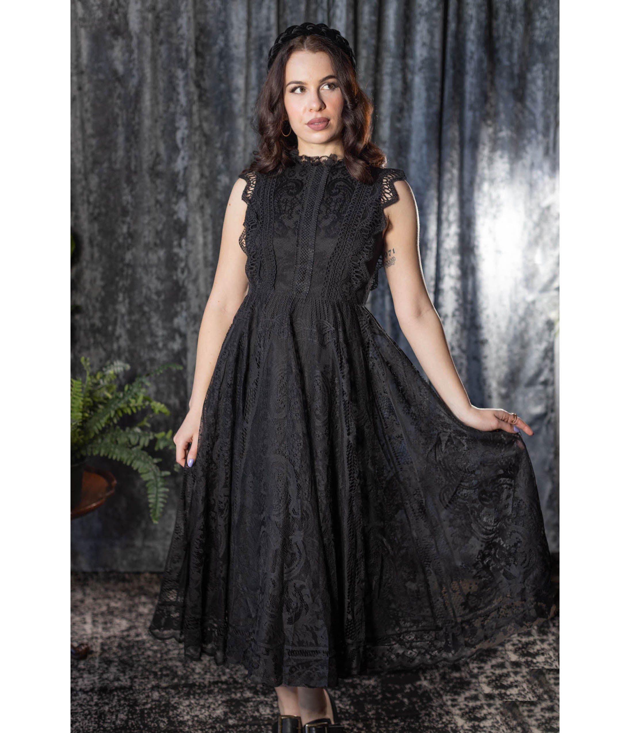 Witchwood Bags Black Lace Arabella Dress